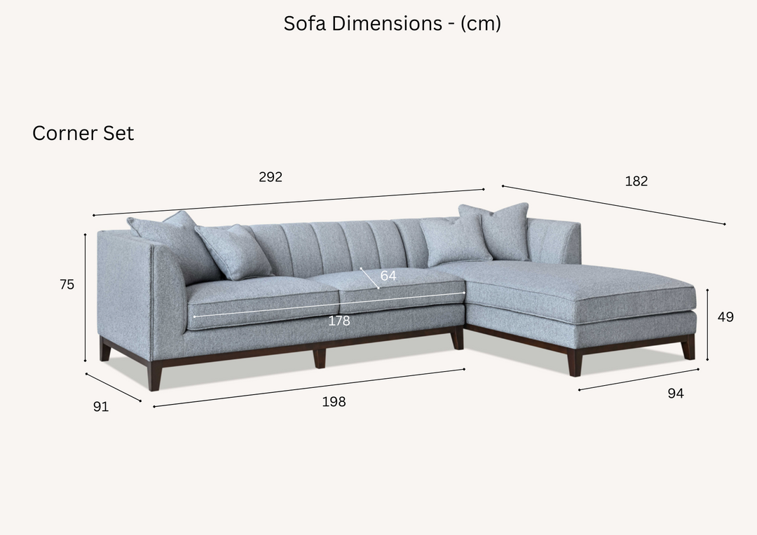 Aluxo Cooper Left Hand Corner Sofa – Dolphin Boucle Fabric