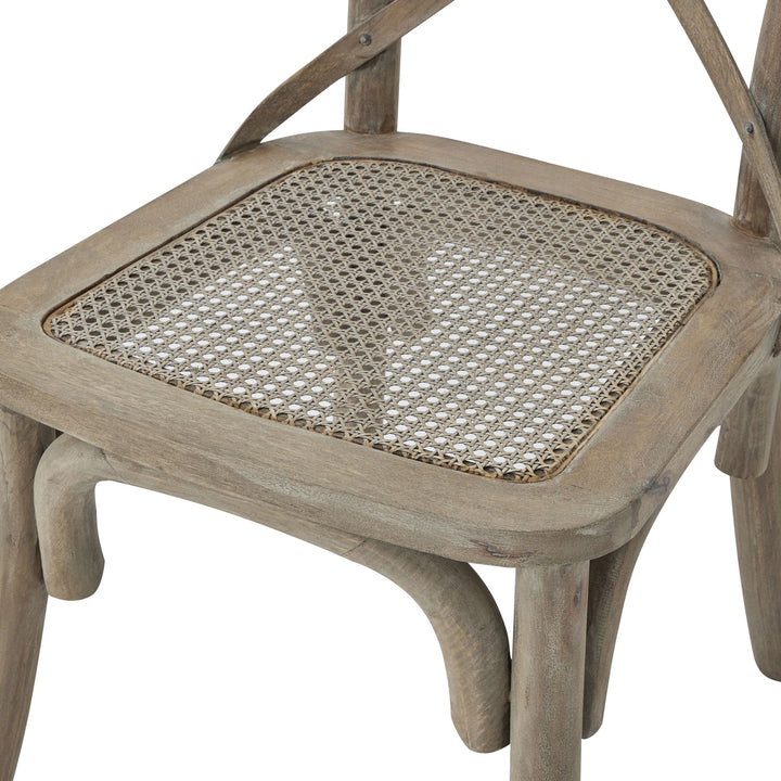 Copgrove Cross Back Dining Chair with Rush Seat