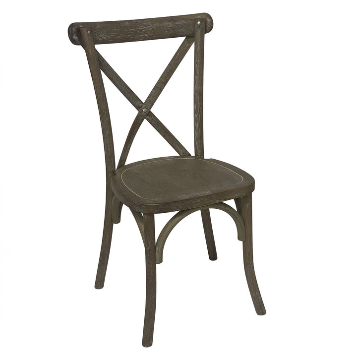 Light Oak Cross Back Dining Chair – Rustic Charm with Timeless Appeal