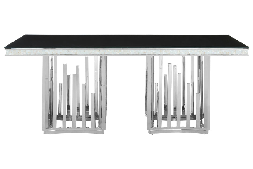 Eliza Dining Table in Silver Finish