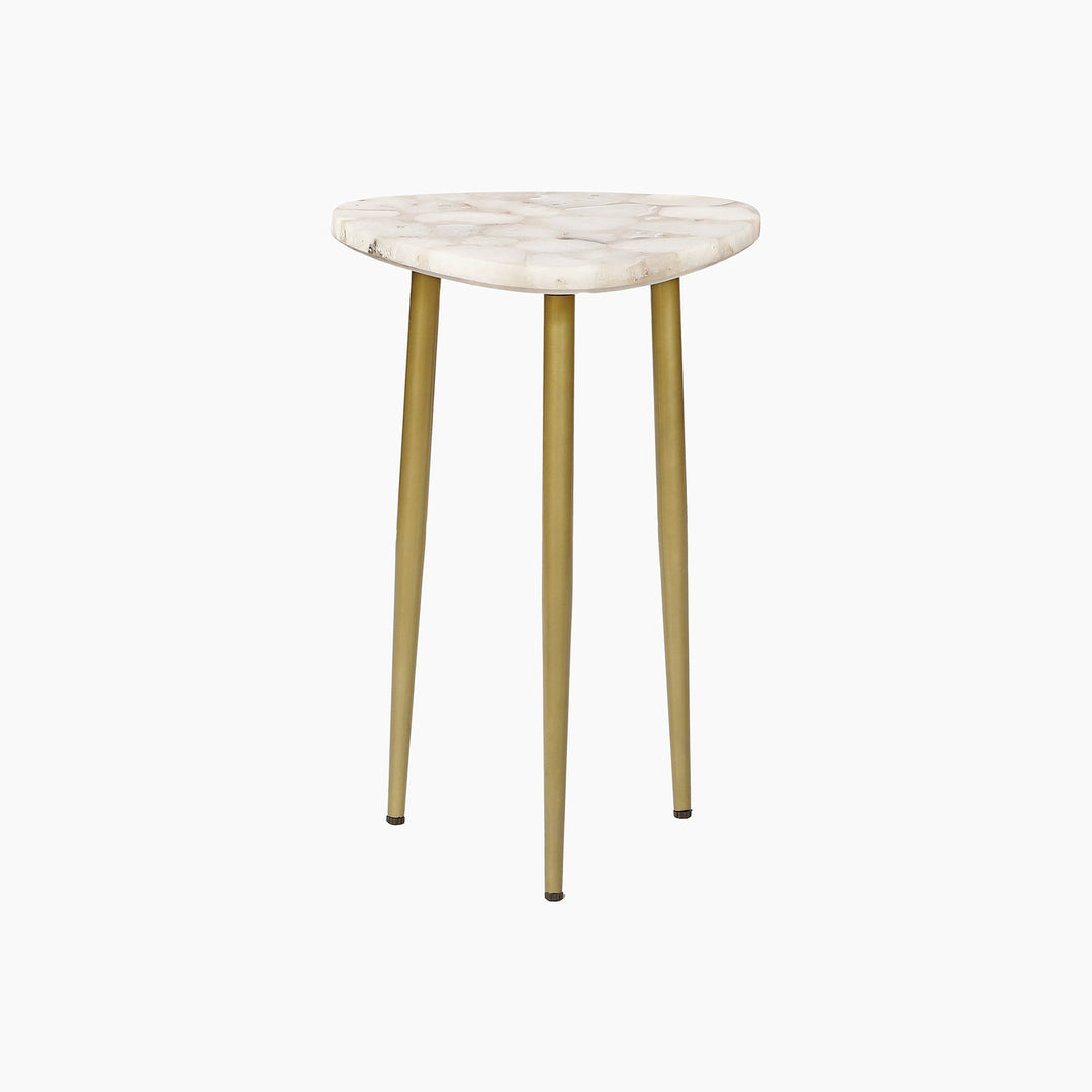 Amara White Agate Decorative Table