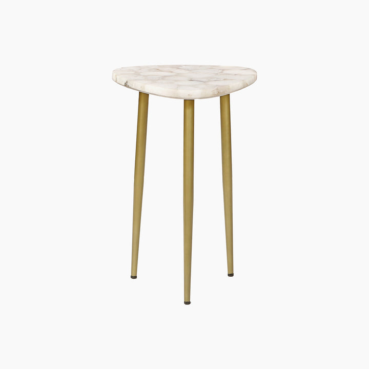 Amara White Agate Decorative Table