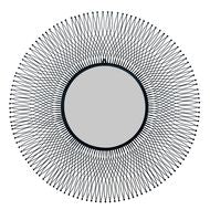 Rio Black Large Wire Frame Mirror