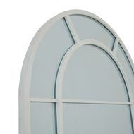 Large White Arched Window Style Mirror