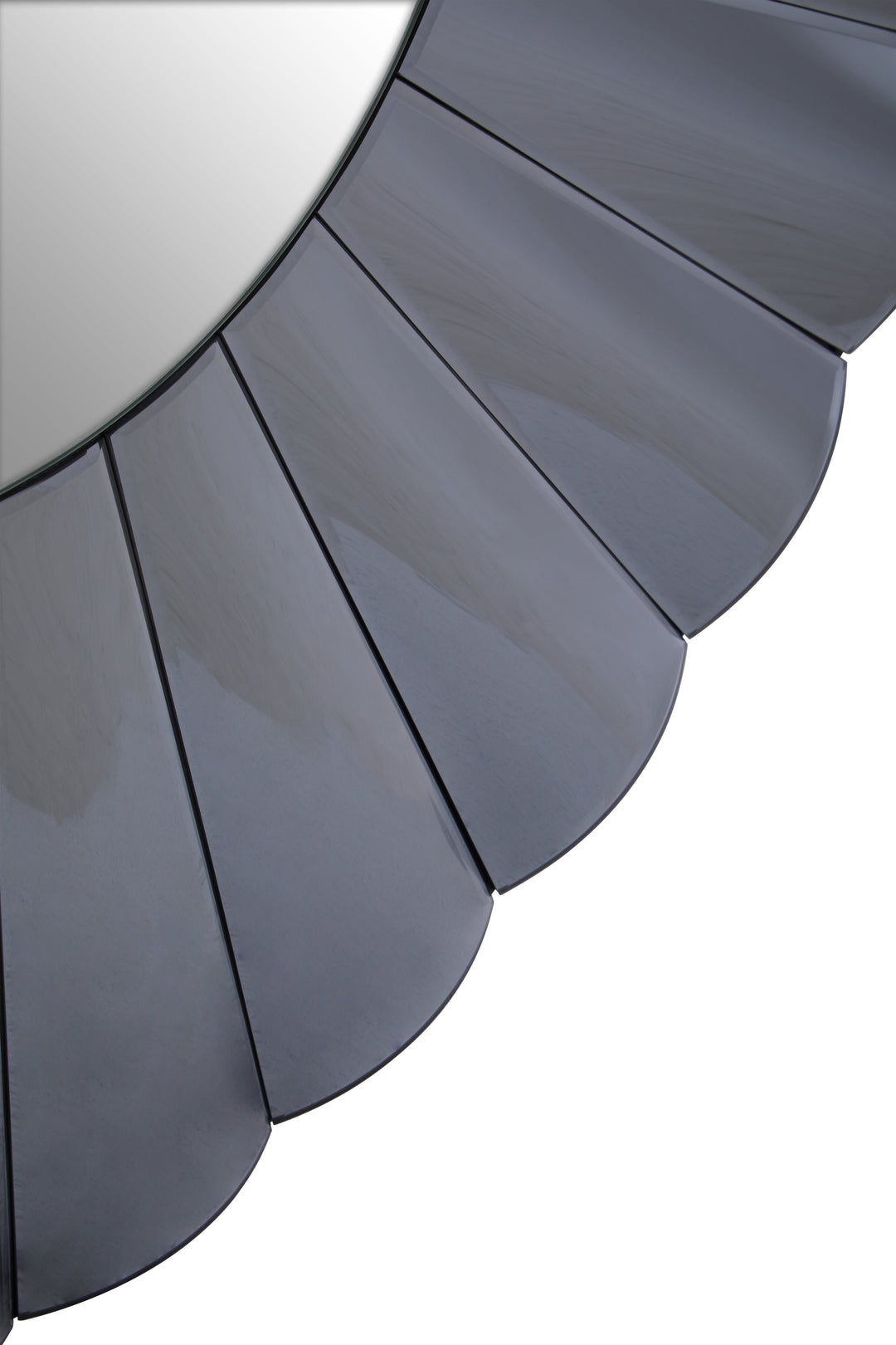 Jade Round Grey Wall Mirror