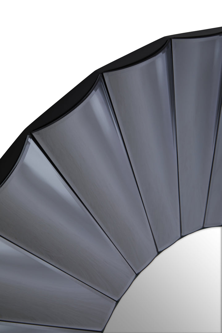 Jade Round Grey Wall Mirror