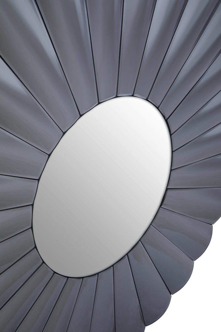 Jade Round Grey Wall Mirror