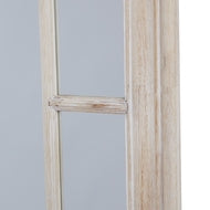 Large Window Mirror with Washed Wood Frame