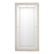 Large Window Mirror with Washed Wood Frame