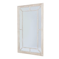 Washed Wood Framed Window Design Mirror