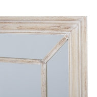 Washed Wood Framed Window Design Mirror