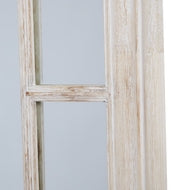 Washed Wood Framed Window Design Mirror