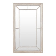 Washed Wood Framed Window Design Mirror