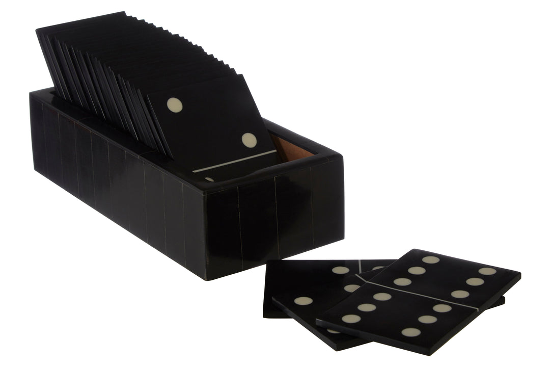 Churchill Black Domino Game Set