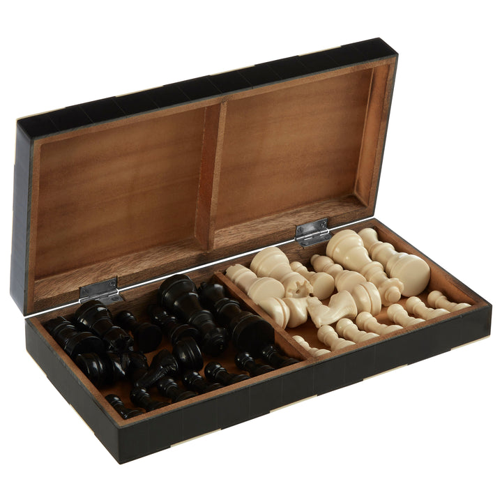 Churchill Black & White Foldable Chess Set