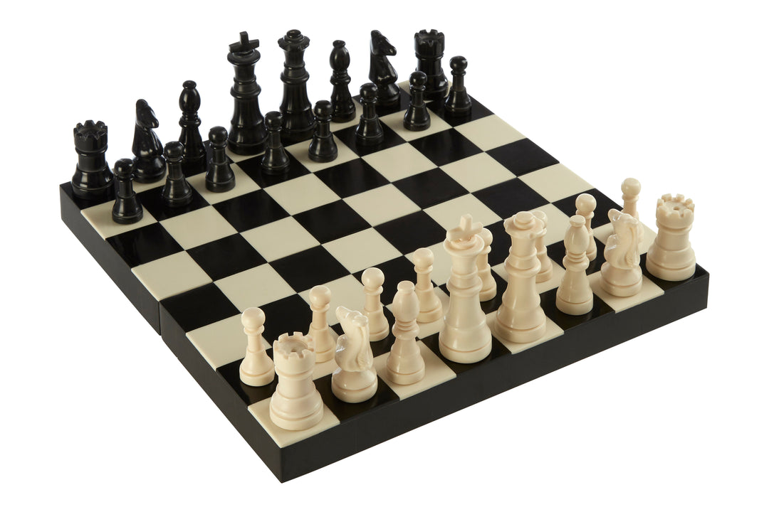Churchill Black & White Foldable Chess Set