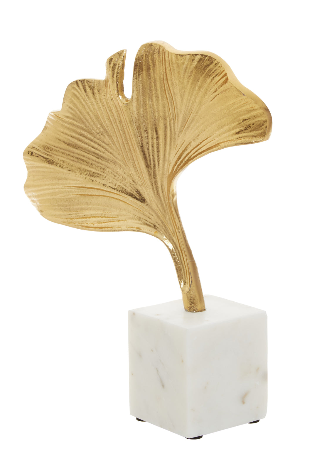 Mirano Ginkgo Sculpture with Gold Finish