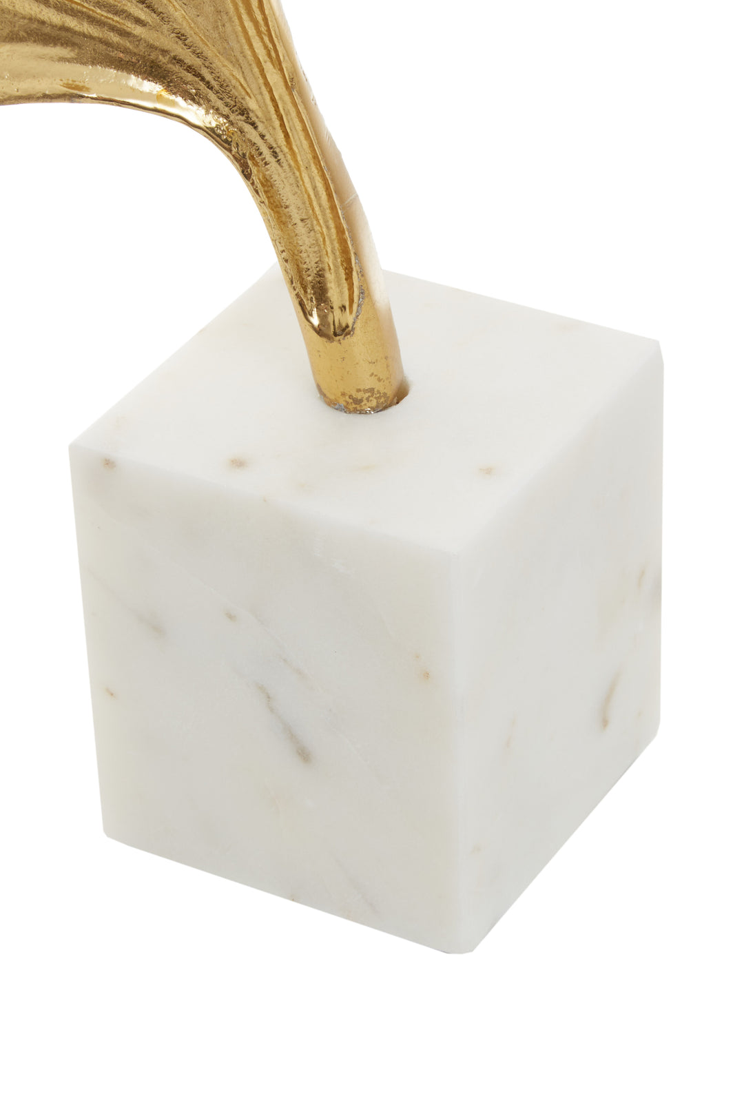 Mirano Ginkgo Sculpture with Gold Finish