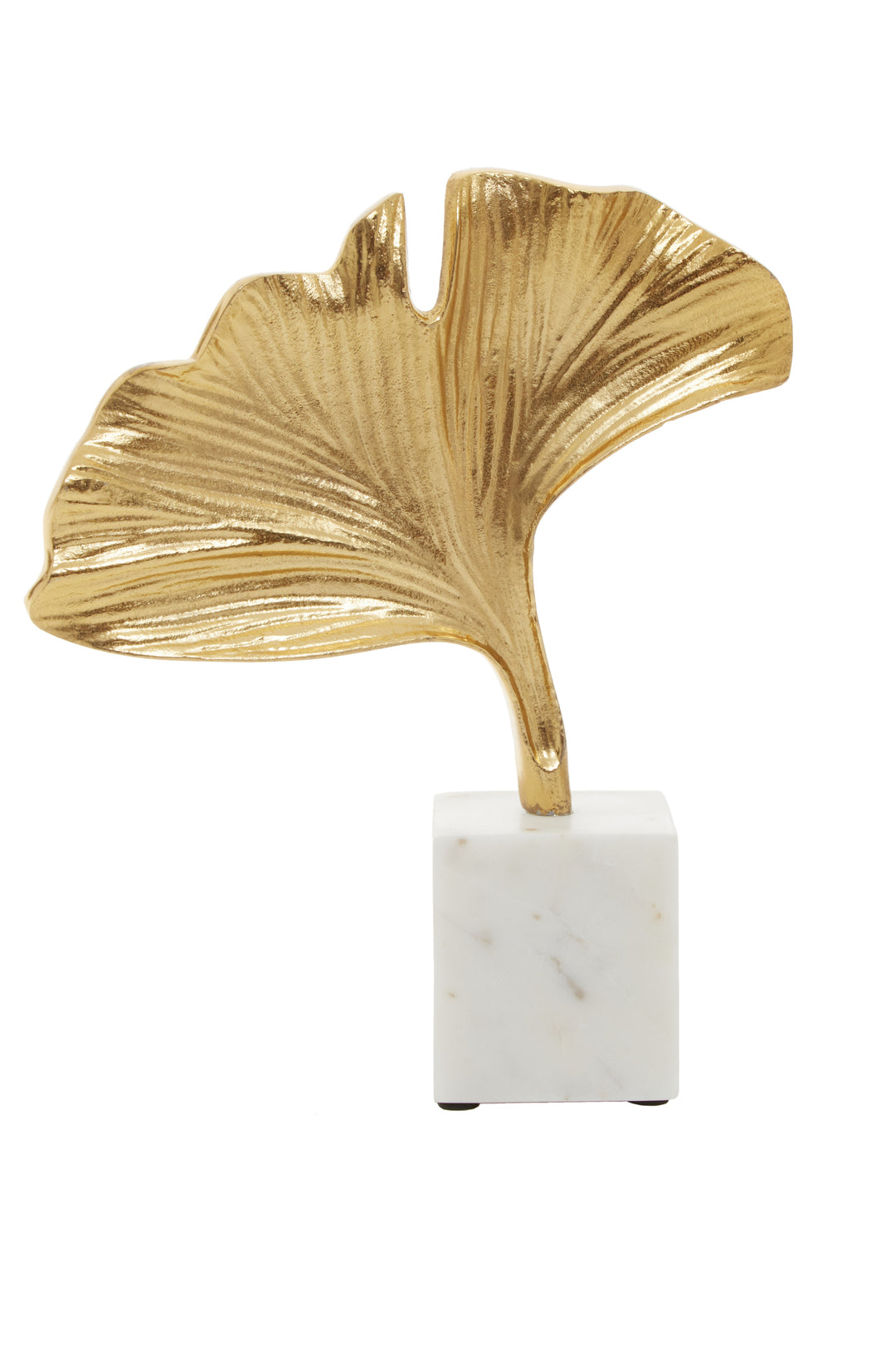 Mirano Ginkgo Sculpture with Gold Finish