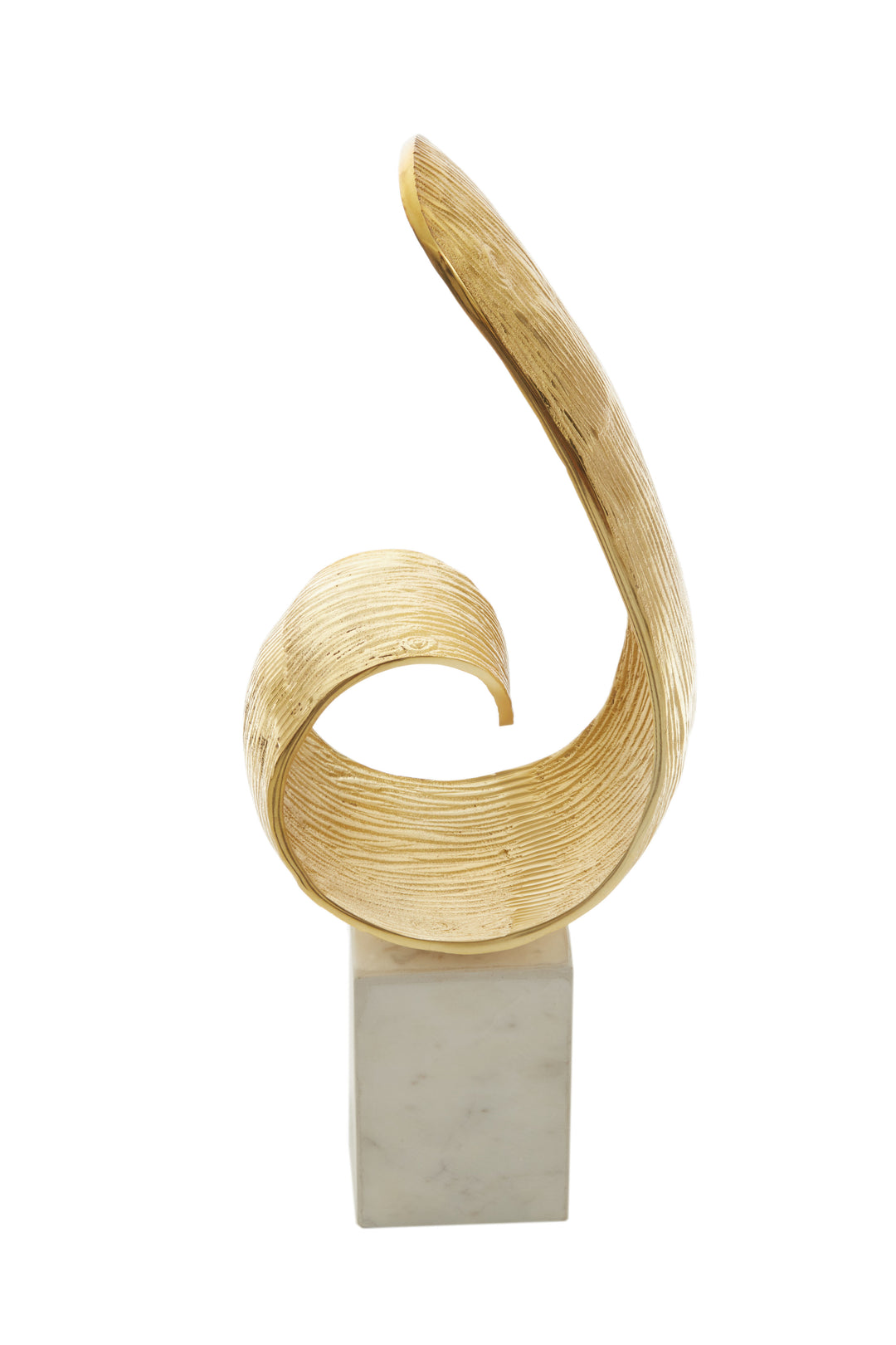 Mirano Curl Sculpture with Gold Finish