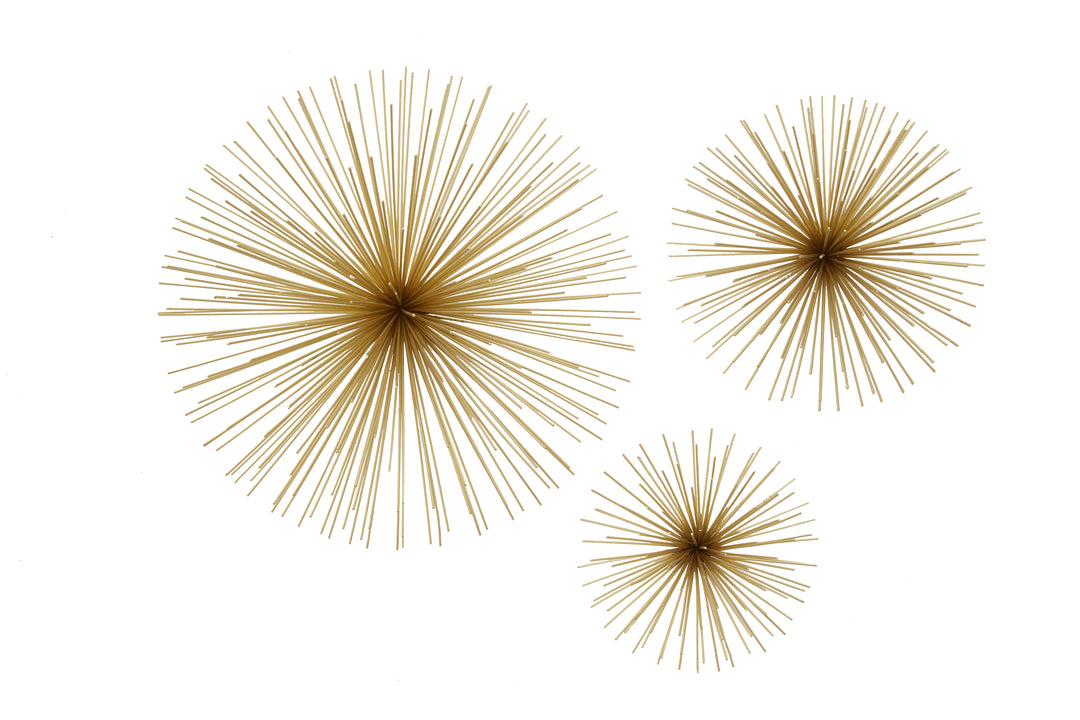 Mirano Wall Decor Set of 3 with Gold Finish