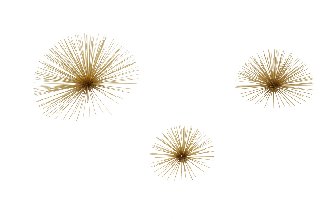 Mirano Wall Decor Set of 3 with Gold Finish