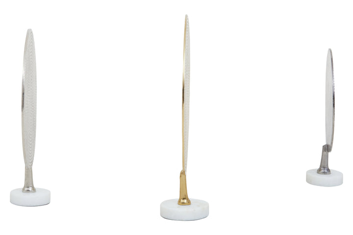 Elias Trio of Gold, Silver & Black Hammered Sculptures