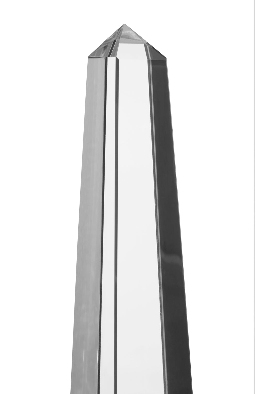 Carrie Obelisk Sculpture in Large Clear Crystal