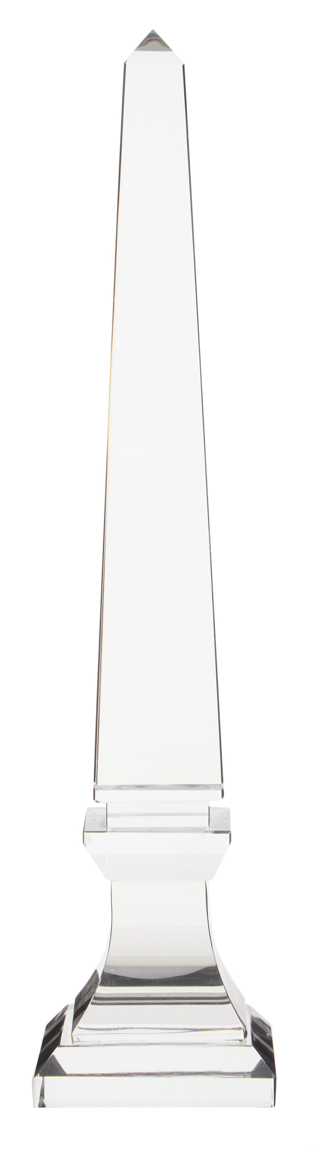Carrie Obelisk Sculpture in Large Clear Crystal