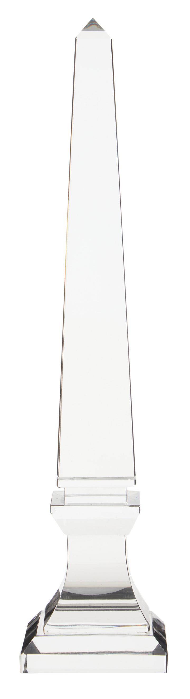 Carrie Obelisk Sculpture in Large Clear Crystal