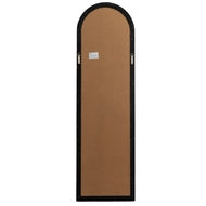 Black Wood Tall Arched Window Wall Mirror