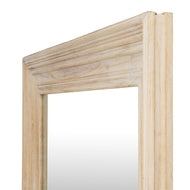 Washed Wood Wide Framed Wall Mirror