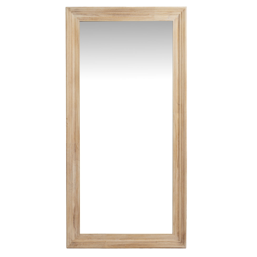 Washed Wood Wide Framed Wall Mirror