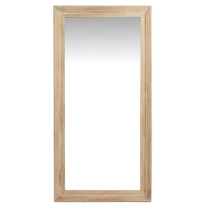 Washed Wood Wide Framed Wall Mirror