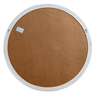 Washed Wood Round Window Style Mirror