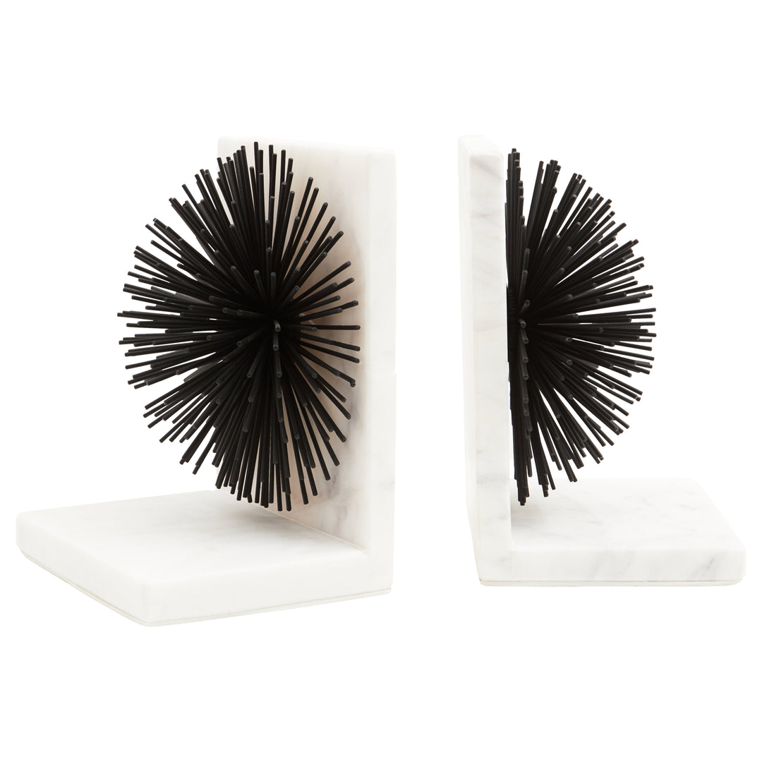 Mirano Black Starburst Bookends – Set of 2
