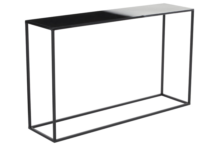 Ramus Console Table in Black and White Ombre Finish
