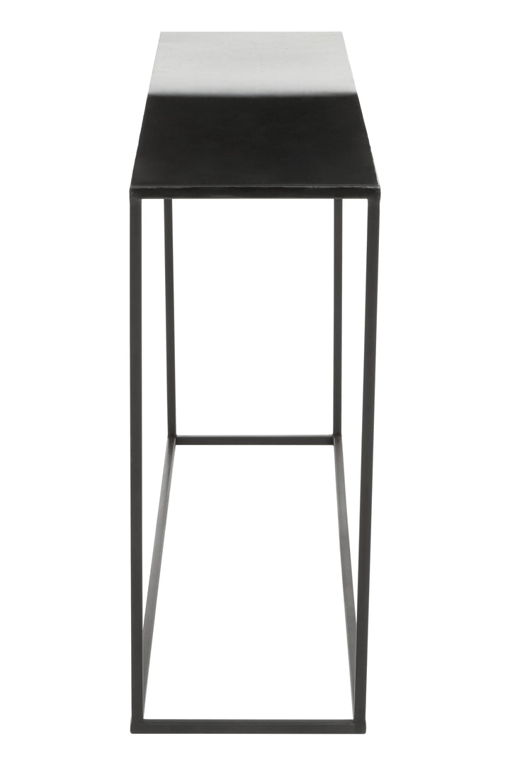 Ramus Console Table in Black and White Ombre Finish