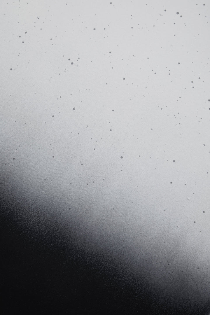 Ramus Console Table in Black and White Ombre Finish