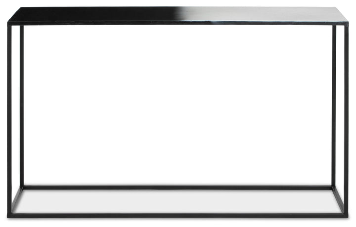 Ramus Console Table in Black and White Ombre Finish