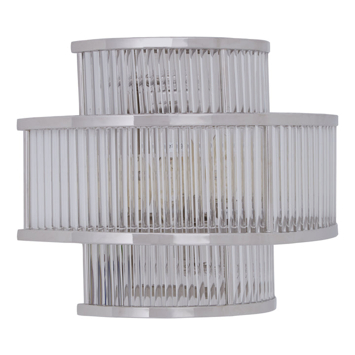 Salasco 3-Tier Nickel Finish and Glass Wall Light