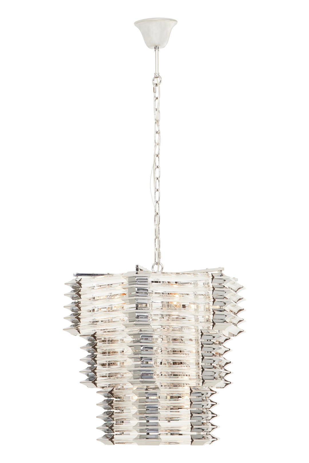 Karli Prism Light with Glass Shade and Chrome Finish