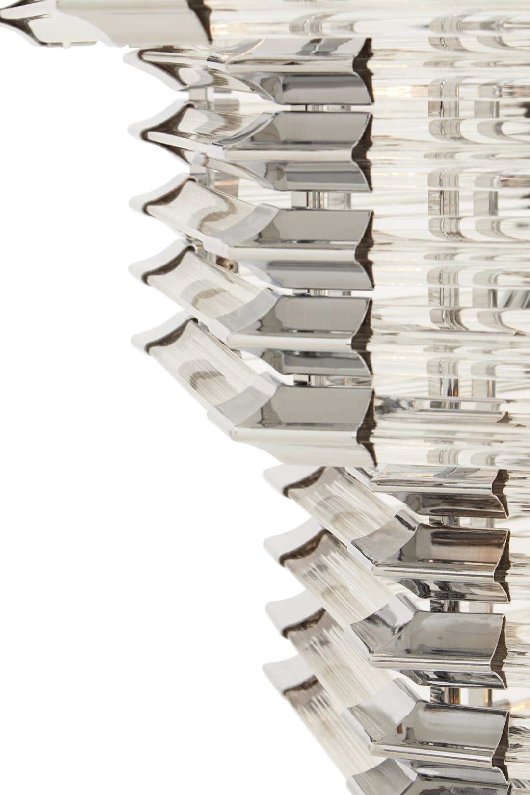 Karli Glass And Chrome Finish Prism Light With Fifteen Bulbs