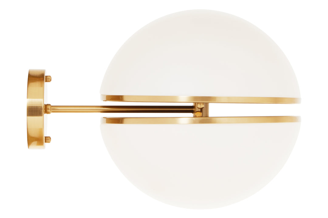 Abira Brushed Brass Ball Wall Light