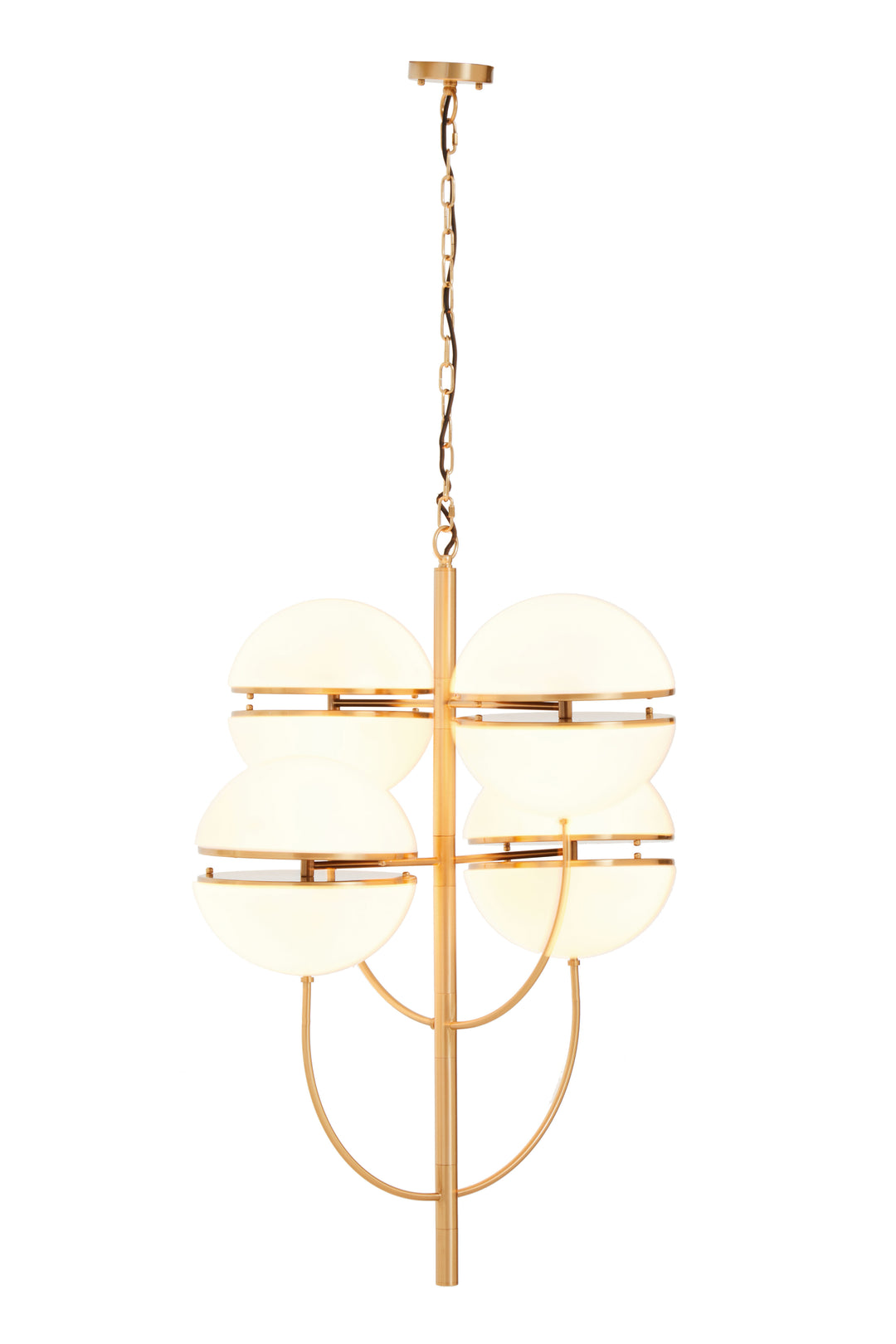 Abira Four-Ball Brass Pendant Light