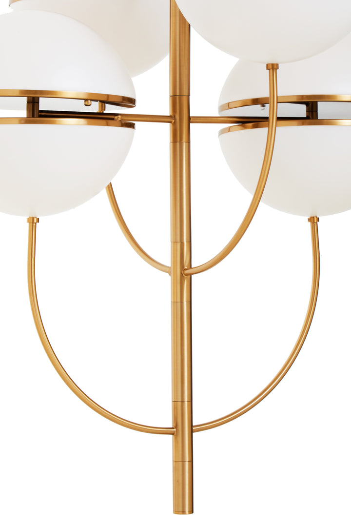 Abira Four-Ball Brass Pendant Light