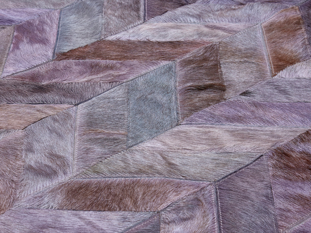 Bosie Safira Rug in Light Grey Patchwork Design