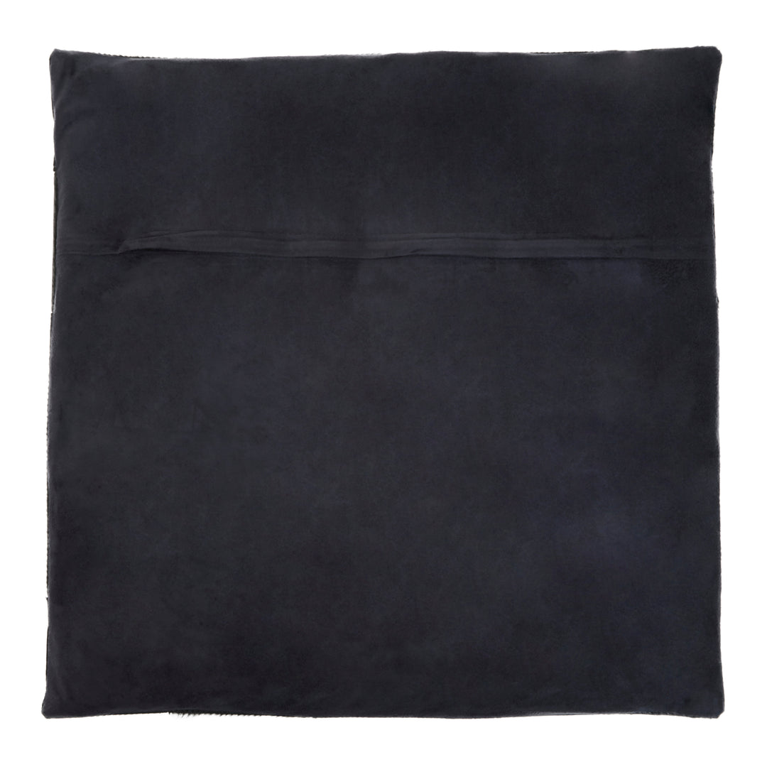 Bosie Safira Black Patchwork Leather Cushion With Gold Studs