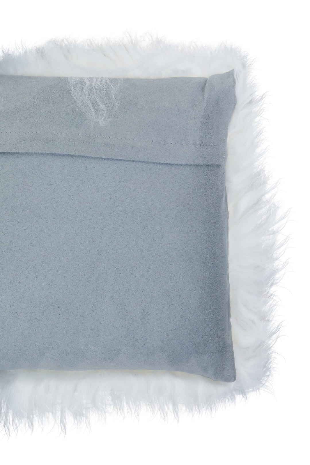 Bosie Mongolian Fur Grey Ombre Cushion – Rectangular