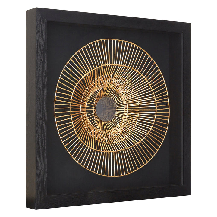 Modello Wall Art in Gold and Black Finish